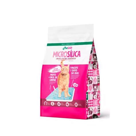 Areia Higiênica PetLike Micro Sílica para Gatos 1 6kg Areia para