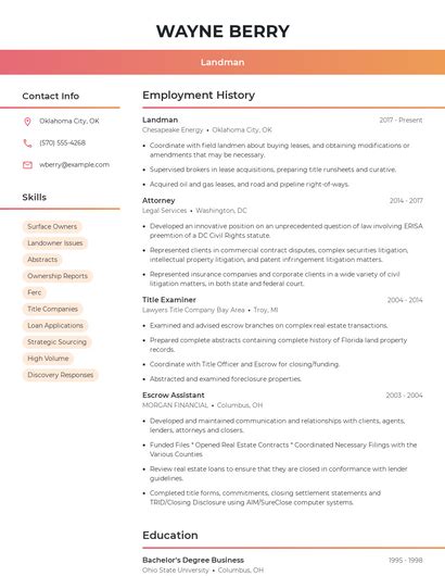 Landman Resume Example Property Manager Resume Example And Writing Tips