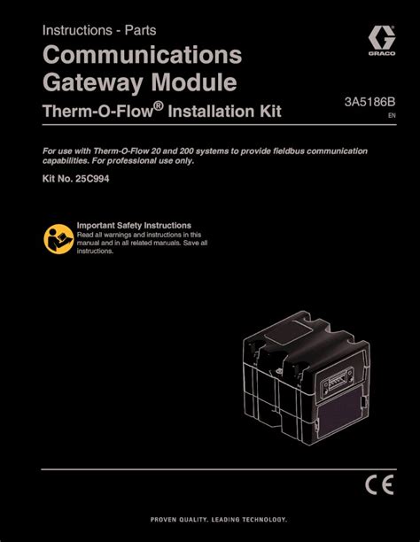 Pdf Instructions Parts Communications Gateway Module Therm O