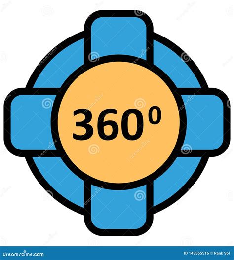 360 Degree Camera Isolated Vector Icon Which Can Easily Modify Or Edit