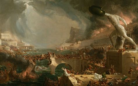 Thomas Cole Le Destin Des Empires La Destruction 1836 Huile Sur