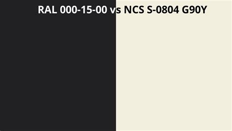 Ral 000 15 00 Vs Ncs S 0804 G90y Ral Colour Chart Uk