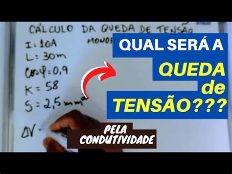 Cálculo da QUEDA de TENSÃO Pela CONDUTIVIDADE CONDUTIBILIDADE