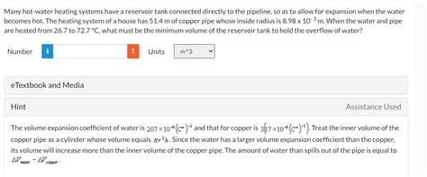 Solved Many Hot Water Heating Systems Have A Reservoir Tank Chegg