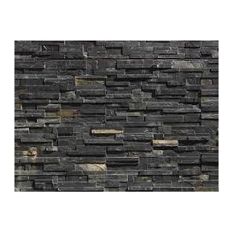 Black Stone Wall Cladding Tile For Exterior Packaging Type Box At Rs