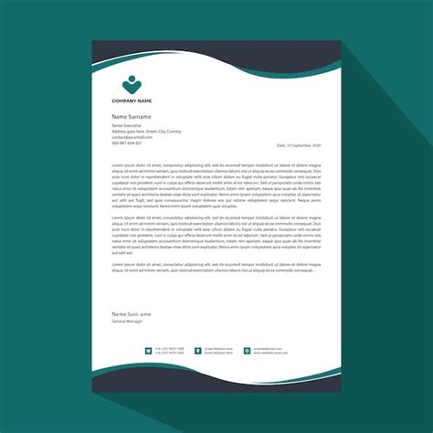 Premium Vector Abstract Corporate Modern Letterhead Design Minimal