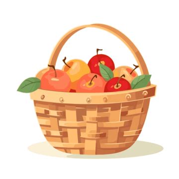 Empty Apple Basket Clipart