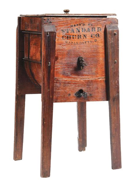 At Auction Antique Wooden Butter Churn Cabinet By Standard Churn Co