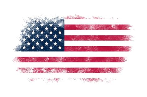 Bandera De Estados Unidos Al Estilo Grunge Vector Premium