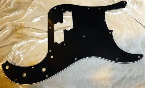 Vintage Fender 1970s Precision Bass Pickguard Black 1974 75 Reverb