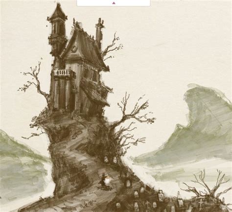 10 best haunted house drawing images on Pinterest | Haunted houses, Art ...