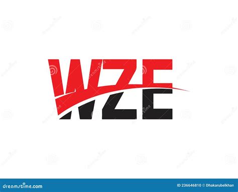 wze letter initial logo design vector illustration stock vector