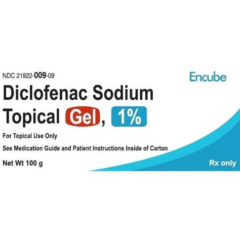 Diclofenac Sod 1 Top Gel 100gm[encube]