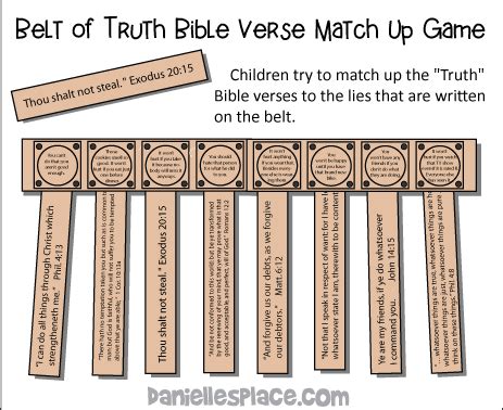 Armor of God - Belt of Truth Bible Crafts