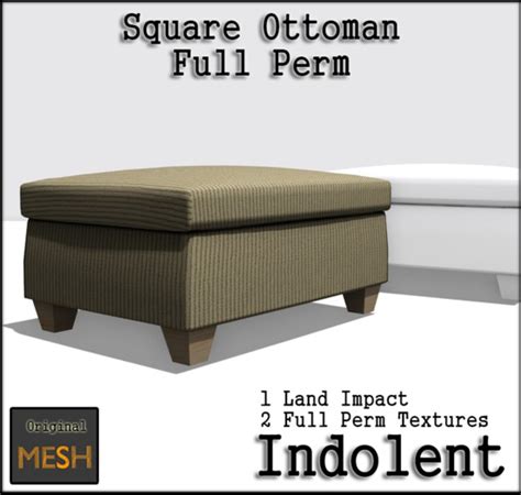 Second Life Marketplace Indo Square Ottoman Full Perm 1li