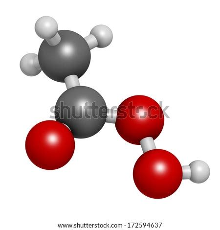 Acetic Acid Hoac Molecule Chemical Structure Stock Illustration