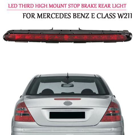 Red Led Third High Mount Stop Brake Rear Light For Mercedes Benz E