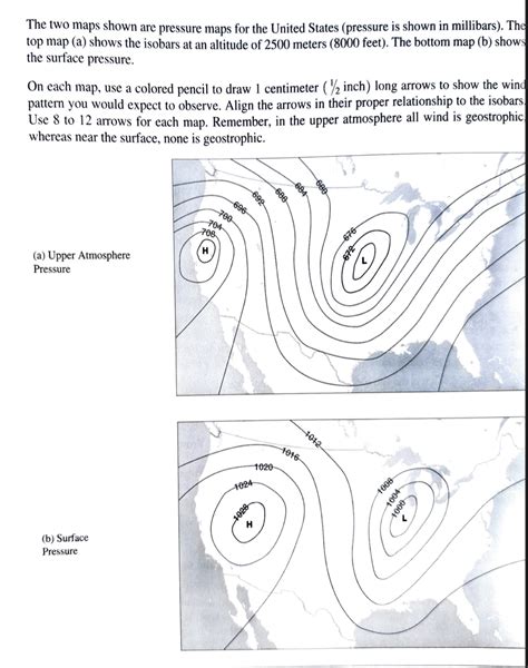 Solved The Two Maps Shown Are Pressure Maps For The United Chegg