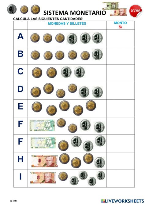 Sistema Monetario Peruano Exercise Artofit