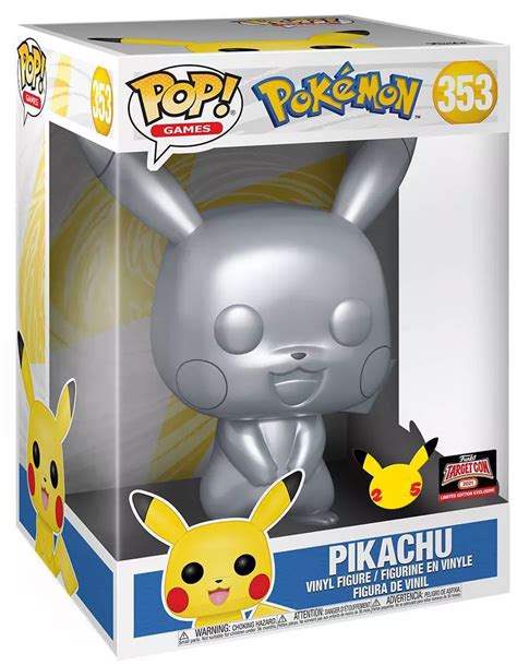 Figurine Pop Pokémon 353 Pas Cher Pikachu Argent 25 Cm