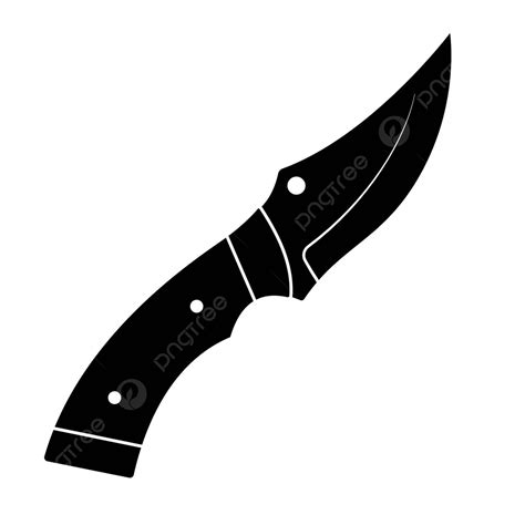 Icon Of A Hunting Knife Isolated Black Knife Icon On White Background