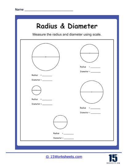 Radius And Diameter Worksheets 15