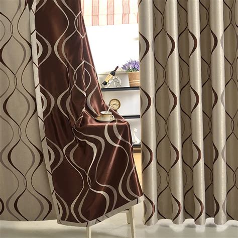 Cortinas De Jacquard Onduladas De Estilo Moderno Para Sala De Estar