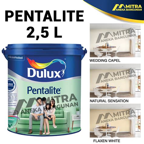 Jual Cat Tembok Dulux Pentalite Interior Liter Broken White