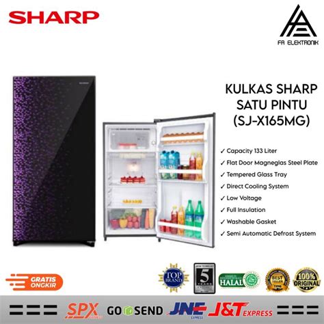 Jual SHARP Kulkas 1 Pintu SJ X165MG SJ X167MG Shopee Indonesia