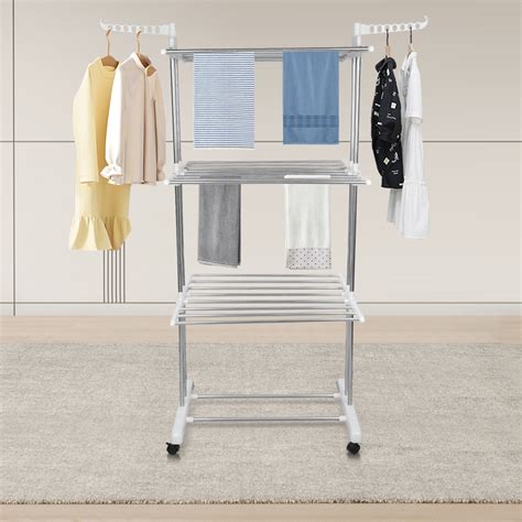 ERROLVES 72 64 170 CM ÉTENDOIR À LINGE PLIANT BIPOLAIRE À TROIS