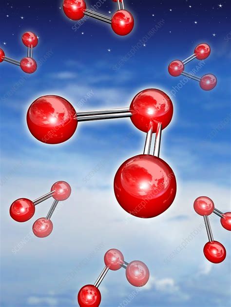 Ozone Molecules Artwork Stock Image F0034103 Science Photo Library