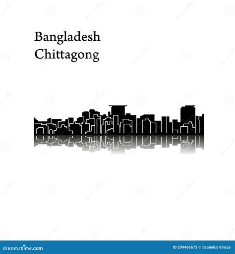 Silueta De La Ciudad De Chittagong Bangladesh Ilustraci N Del Vector