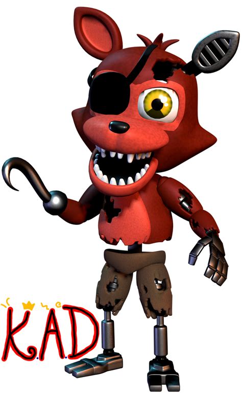 Adventure Withered Foxy Render By Kingangrydrake On Deviantart