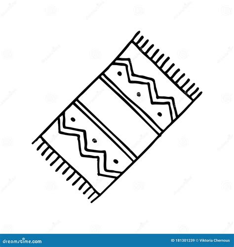 Carpet Doodle Icon Vector Illustration Stock Image Image Of Icon