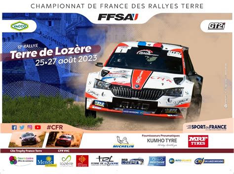 Rallye Terre de Lozère 2023 25 27 août CFRT Championnat de France