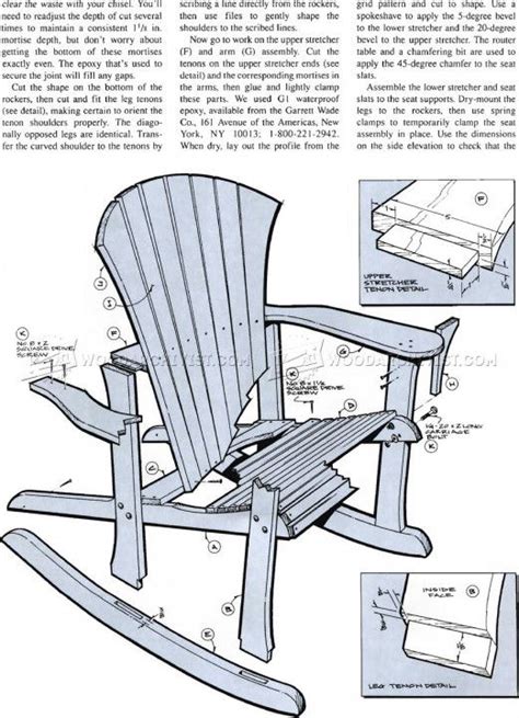 Adirondack Rocking Chair Plans Free Download Pdf