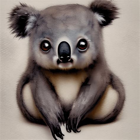 Adorable Tiny Baby Koala Bear Cub · Creative Fabrica