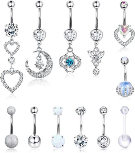 Dropship Pcs G Belly Button Rings Surgical Belly Rings For Women