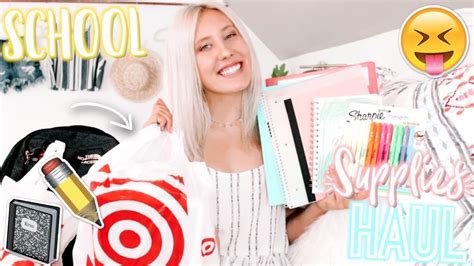 Huge Back To School Supplies Haul 2018 Giveaway Youtube