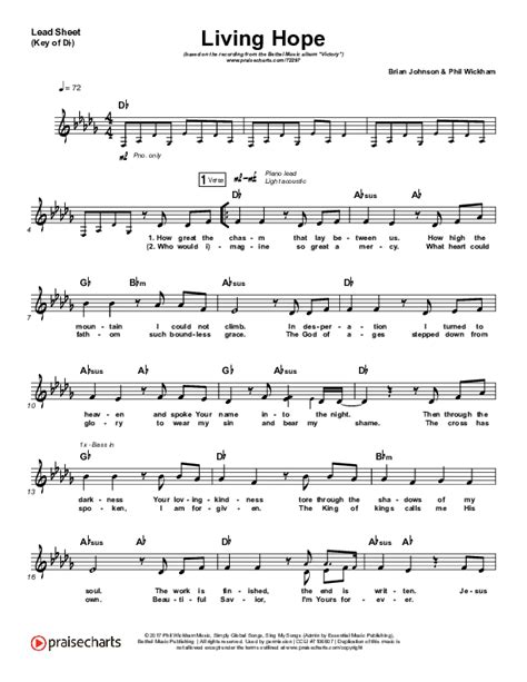 Living Hope Sheet Music Pdf Bethel Music Brian Johnson Jenn