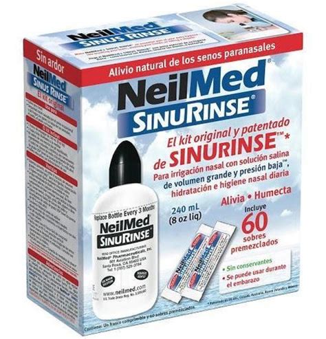 Sinus Rinse Adulto Neilmed Kit Botella Caja X Sobres Cl Env O Gratis