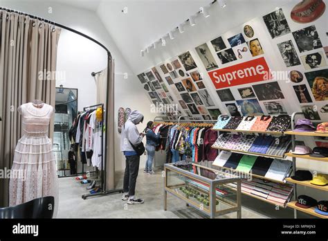 Supreme Brand Section, Dover Street Market, NYC,USA Stock Photo - Alamy