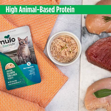 Nulo Freestyle Chicken Yellowfin Tuna And Duck In Broth Cat Food Topper 2 8 Oz Case Of 24