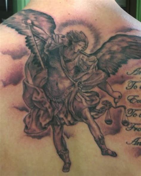 Fascinating Angel Tattoo With Sword