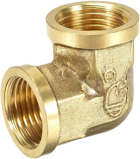 Uxcell Brass Pipe Fitting 90 Degree Elbow 12 Pt Female X 12 Pt Female Industrial