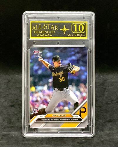 Paul Skenes Topps Now Rookie Card St Mlb Win Pirates Graded