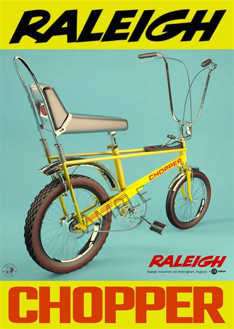 Vintage Poster Raleigh Chopper Bicycle Old Advert Cycling Bike Etsy