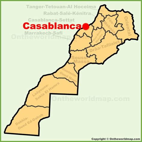 Casablanca location on the Morocco map