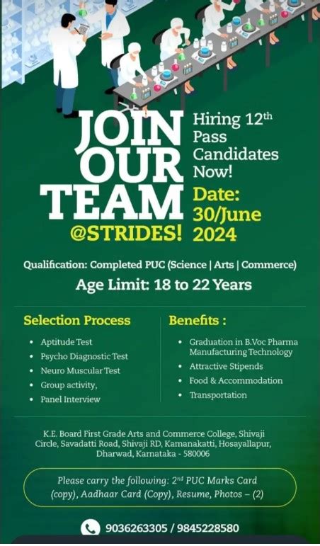 Strides Pharma Walkin Jobs On Th June Pharmajobs