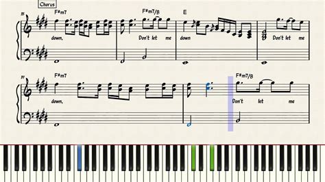 Dont Let Me Down The Beatles Piano Sheet Music Wsolo Youtube